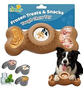JoyBruko Enrichment Dog Treat Toys - Frozen Dog Treat Dispensing Chew Toy for Aggressive Chewers ...