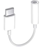 USB C to 3.5mm Audio Headphone Jack Adapter, Type C Aux Audio Dongle Cable Cord Compatible with i...