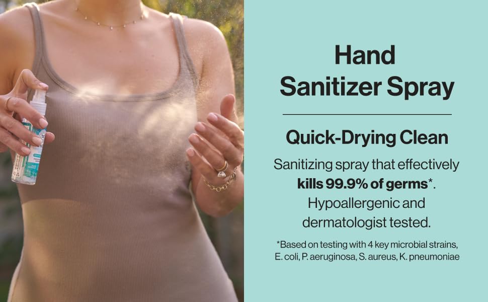 Hand Sanitizer Spray Quick Drying Clean sanitizing spray that effectively kills 99.99% of germs