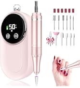 FLORAVIC Nail Drill Professional, 50000RPM Rechargeable Cordless Electric Nail Kit with Bits & An...
