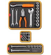 3-PCS Flexible Magnetic Tool Mat Set, Magnetic Organizer for Tools, Screws, Nuts & Metal Parts, S...