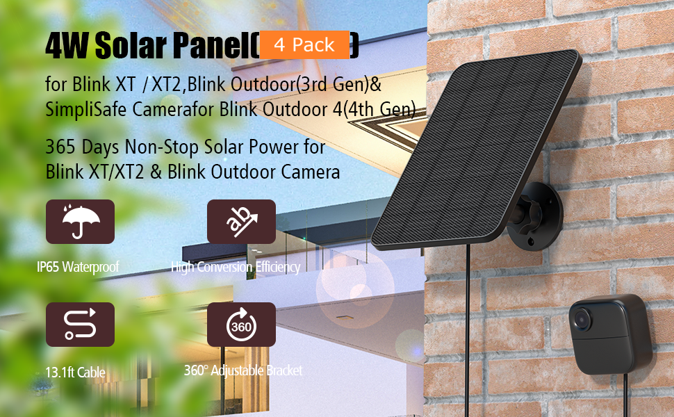 4 Pack Solar Panel for Blink Outdoor-1