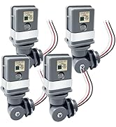 Ensayeer 4 Pack Waterproof Photocell Sensors for Outdoor Lights, 120V AC 50/60Hz Photocells with ...