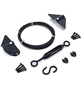 HILLMASTER Durable Anti Sag Gate Kit for Wooden Fence, Anti-Sag Gate Support Cable Kit in Zinc, A...