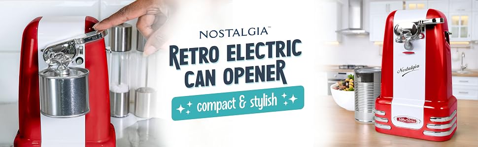 retro electric can opener compact and stylish