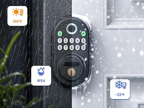 Fingerprint Door Lock with Keypad Keyless Entry Smart Deadbolt Lock for Front Door