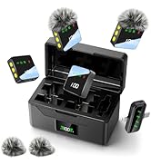 Gicorino Wireless Lavalier Microphone for iPhone & Android, Upgraded Mini Microphone with Digital...