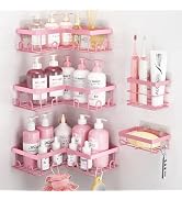 Liuoud Corner Shower Caddy 5 Pack, Rustproof Stainless Steel Shower Organizer with Soap Rack Toot...
