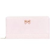 Sunwel Fashion Polkadots Print Long Wallet with Pink Bow Wallet Women Girls | Clutch Wallet with ...