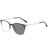 MIRYEA Blue Light Blocking Computer Reading Glasses Photochromic Anti Glare Sunglasses