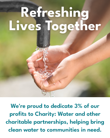 Hands collecting clean water, reflecting Elemental's commitment to clean water & community support.
