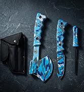 Snake Eye Tactical Heavy Duty 3PC Hunting & Camping Set – Full Tang Camping Axe, 9.5" Fixed Blade...