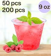 Aatriet 9 oz Clear Plastic Cups cocktail cups