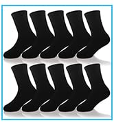 Kids Classic Crew Socks 10 Pairs Child Boy Girls Athletic Cotton Basic School Uniform Breathable