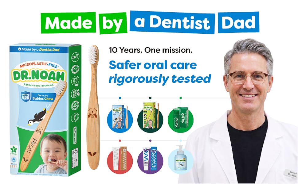 Dr. Noah toothbrush is made by a dentist dad.