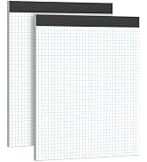 AILZFEI Graph Paper 8.5 x 11 Grid Paper Pad Quad Ruled, 2 Pack, 30 Sheets per Pad, White, 4x4 (4 ...