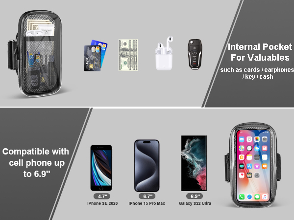 Clear Running Phone Holder Armband