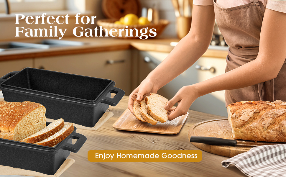 cast iron bread pan with lid