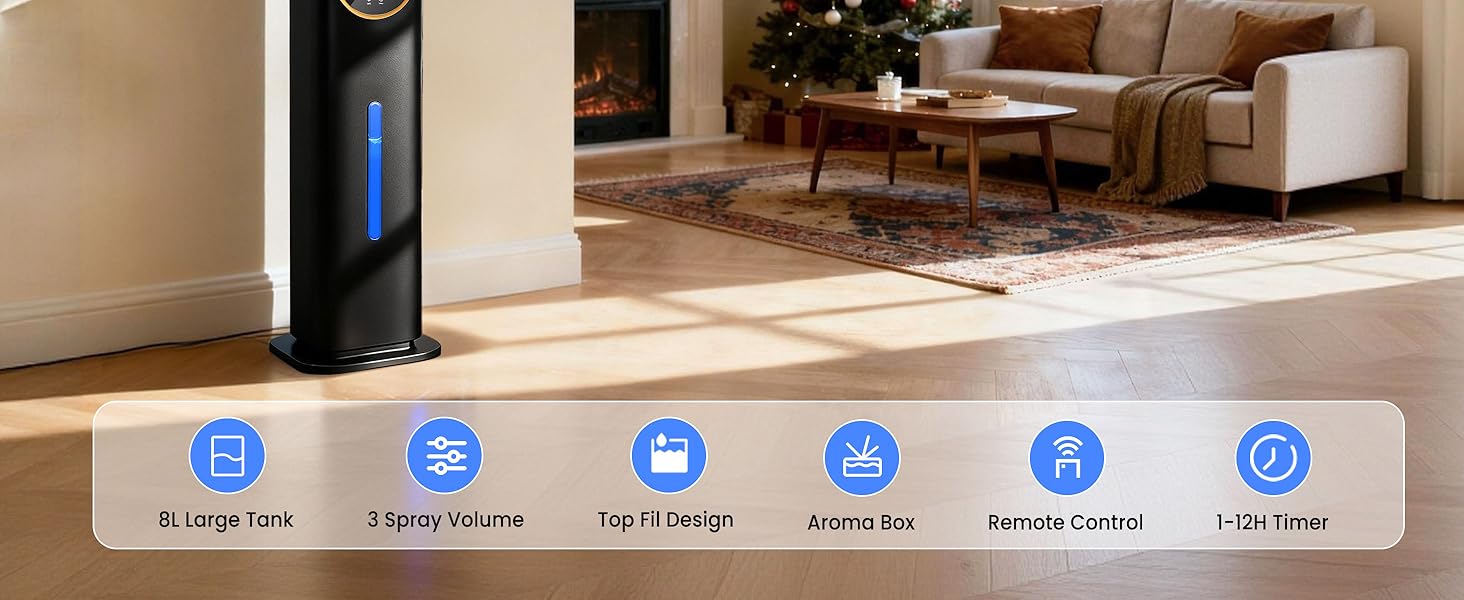 Humidifiers Large Room, Humidifiers for bedroom with night light