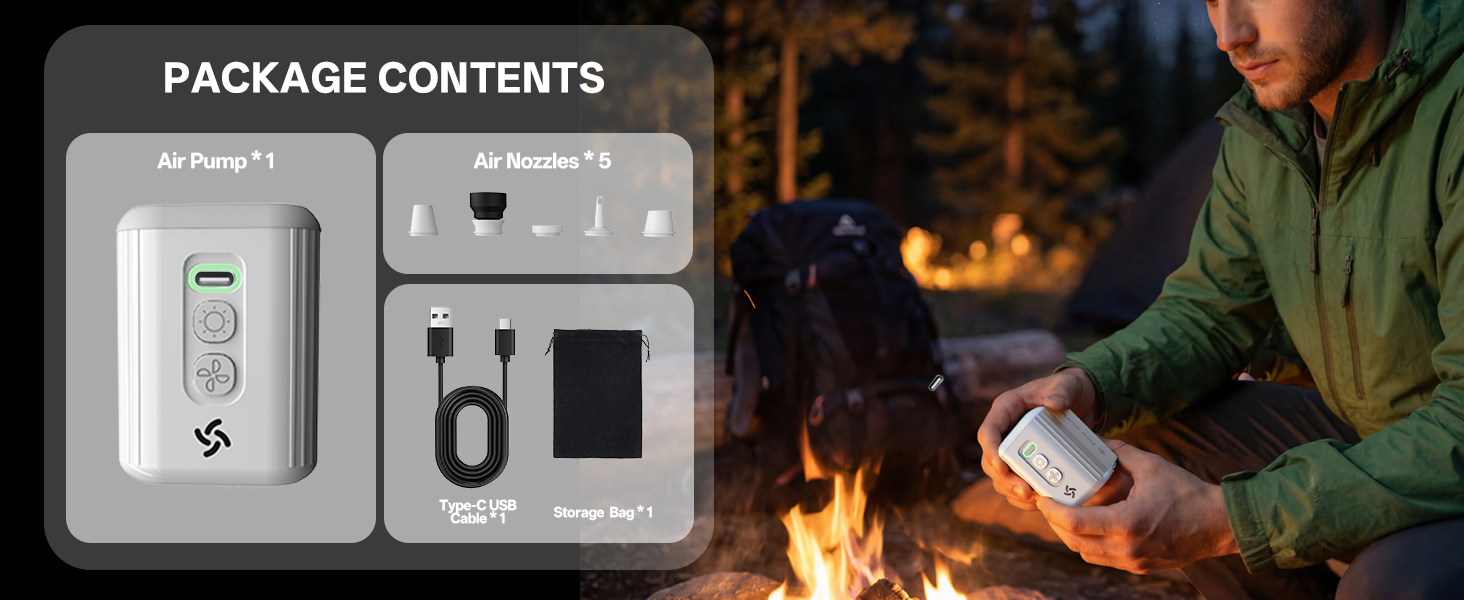 pump for inflatables portable vacuum pump electric battery vacuum bag pump camping air pump