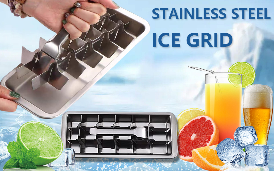 stainless steel ice cube trays