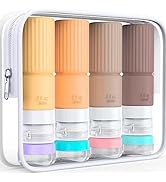 18pes Travel Bottles for Toiletries,TSA Approved Silicone Travel Containers for Toiletries,3oz Le...