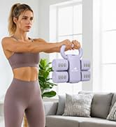 Abahub Dumbbell Set for Home Gym, 4 in 1 Adjustable Weights Dumbbells Set with Kettlebell Grip Co...
