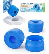 3 Pack Reusable Silicone Water Jug Cap, Food Grade Leak Proof Replacement Lid, Fits 3 & 5 Gallon ...