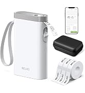 Nelko Label Maker Machine with Tape, P21 Bluetooth Label Printer with 3 Tapes & Case, Wireless Mi...