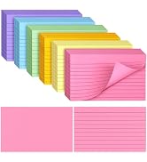 Bignc Index Cards Colored Notecards, 3 X 5 Inch Ruled Color Note Cards for School, Home & Office,...