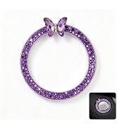 Yiwview Bling Butterfly Car Engine Start Stop Button Cover Ring, Crystal Rhinestone Push to Start...