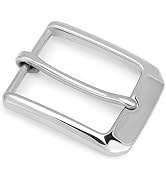 TYWestyles Heavy Duty Stainless Steel Belt Buckle - 1.5 Inch Polished Silver for Dress Casual & Work