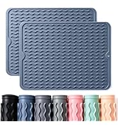 2 Pack Caketime Silicone Dish Drying Mat for Kitchen Counter Multiple Usage for Baking Cooking Gr...
