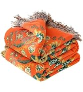 Wzvzss 100% Cotton Soft Boho Throw Blanket for Bed, 60x80 Muslin Breathable Lightweight Gauze Fal...