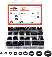 210Pcs Rubber Grommet Kit, 1/2", 1/4", 3/8", 5/8", 7/8", 5/16", 7/16",3/4", 1" | 9 Sizes Firewall...
