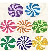 48 Pieces Peppermint Candies Cutouts Home Classroom Decoration Sweet Peppermint Cut Outs with Glu...
