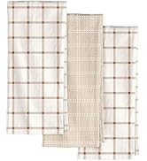 Miss Adola Neutral Flour Sack Kitchen Towels - 3 Pack 18"x 26" Cotton Farmhouse Fast Drying Decor...