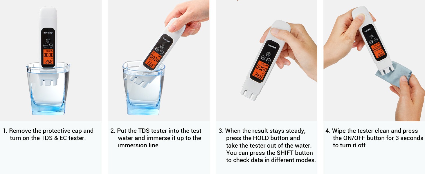 How to view and operate the Water TDS Meter