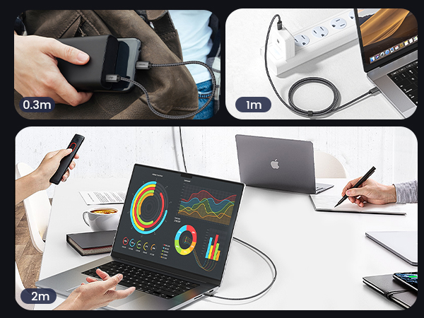 usb c to usb c charging cable long short