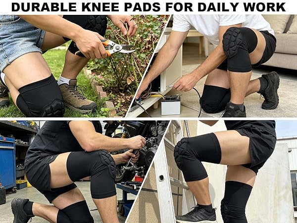 Durable knee pads for gardening, flooring, mechanic, home diy project and construction work