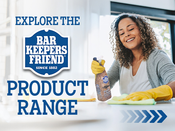 Bar Keeprs friend premium cleaning cookware bathrooms kitchens stainless steel product range