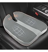 Car Coccyx Seat Cushion Longer Office Chair Cushion, Memory Foam Tailbone Heightening Wedge Boost...