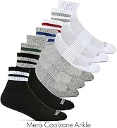 Fruit of the Loom Mens Coolzone Socks, Breathable with Half Cushion (Multi-Packs)