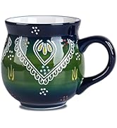 Gnlnkn Turkish Underglaze Ceramic Pot Belly Cup Office Teacup Breakfast Milk Coffee Cup Couple Dr...