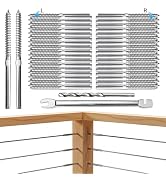 Swage Lag Screws for Cable Railing - 80 Pack T316 Stainless Steel Left and Right Handed Thread - ...