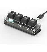 BRIMFORD 4-Key Cut Copy Paste Select-All Keyboard, Macro Keypad Ctrl A X C V HotSwap One Handed M...