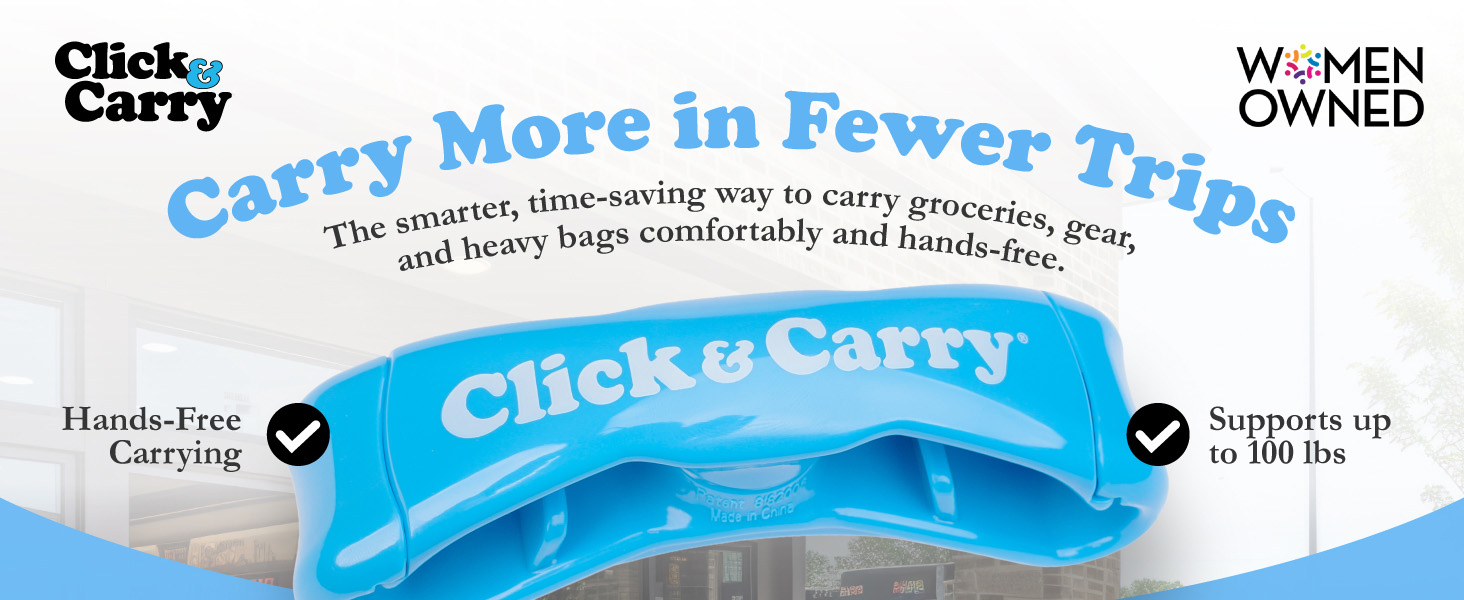 Click and Carry Grocery Bag Carrier Handle, Grocery Bag Holder