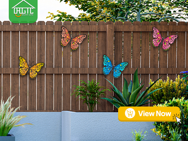 outdoor fence decoration butterlfy