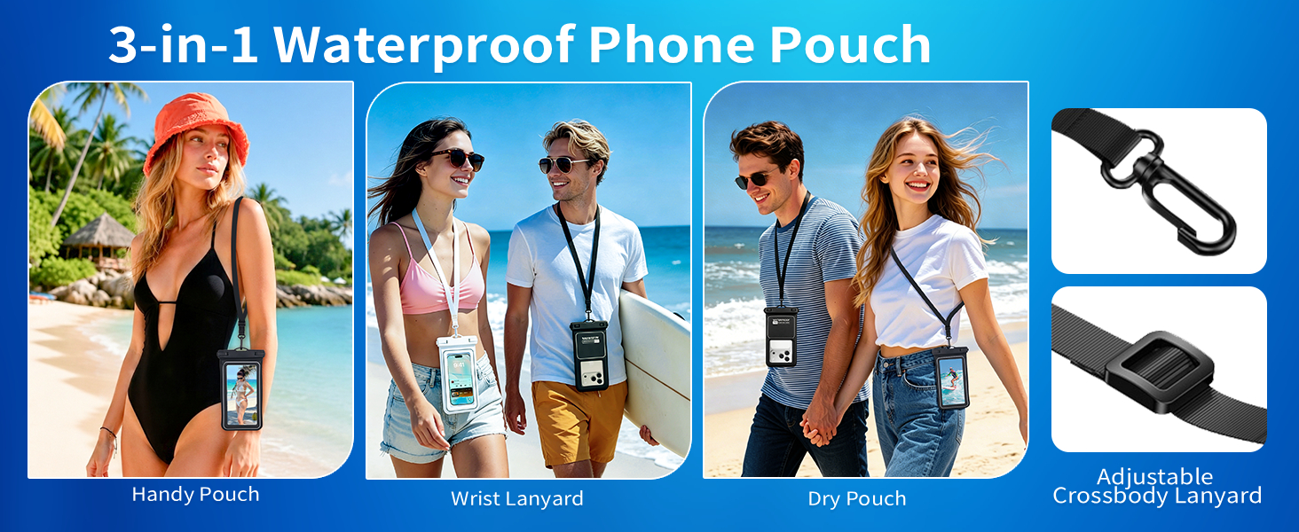 large waterproof phone pouch