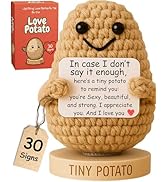 Gift for Couples - Handmade Crochet Potato with 30 Fun & Romantic Signs | Cute Anniversary or Bir...